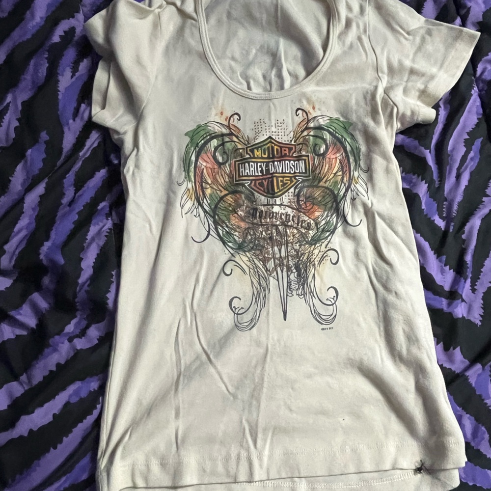 Harley-Davidson White Short Sleeve Tee